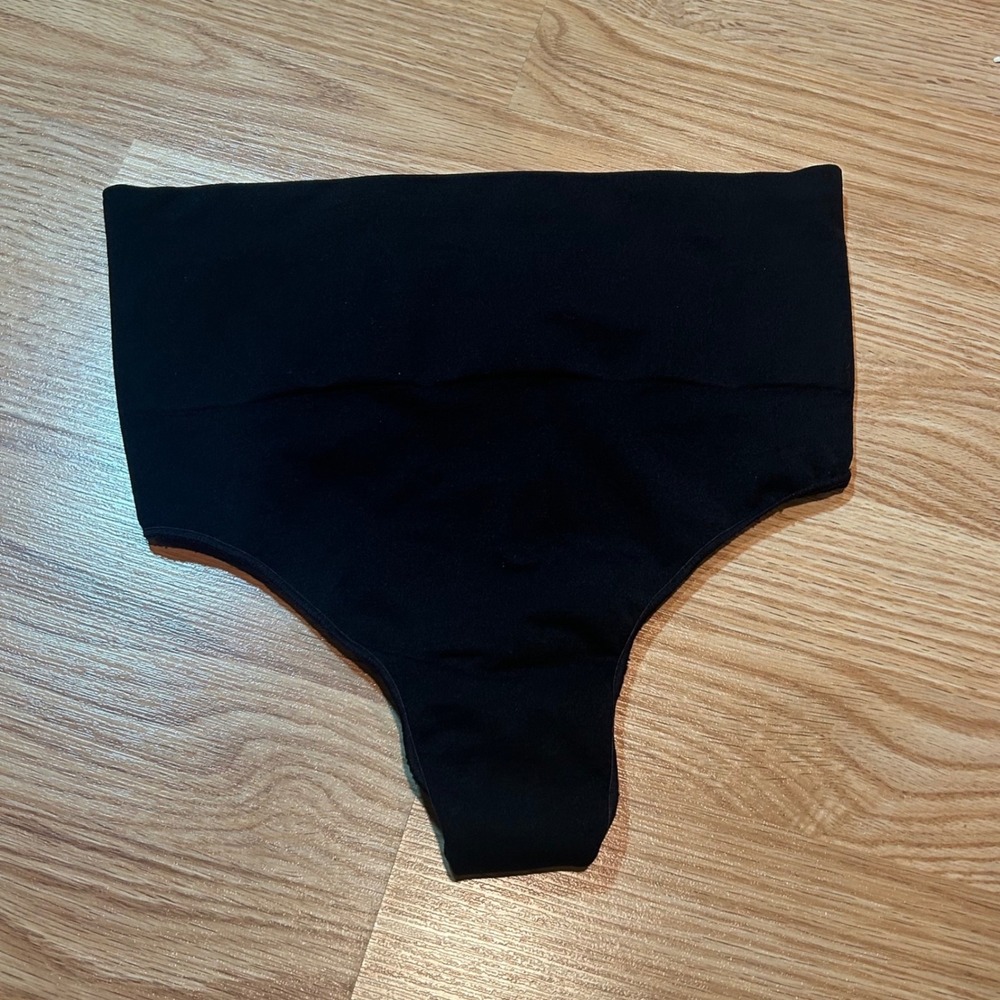 Yitty by Lizzo High Waisted‎ Thong Shapewear Black XL/XXL Seamless Panty